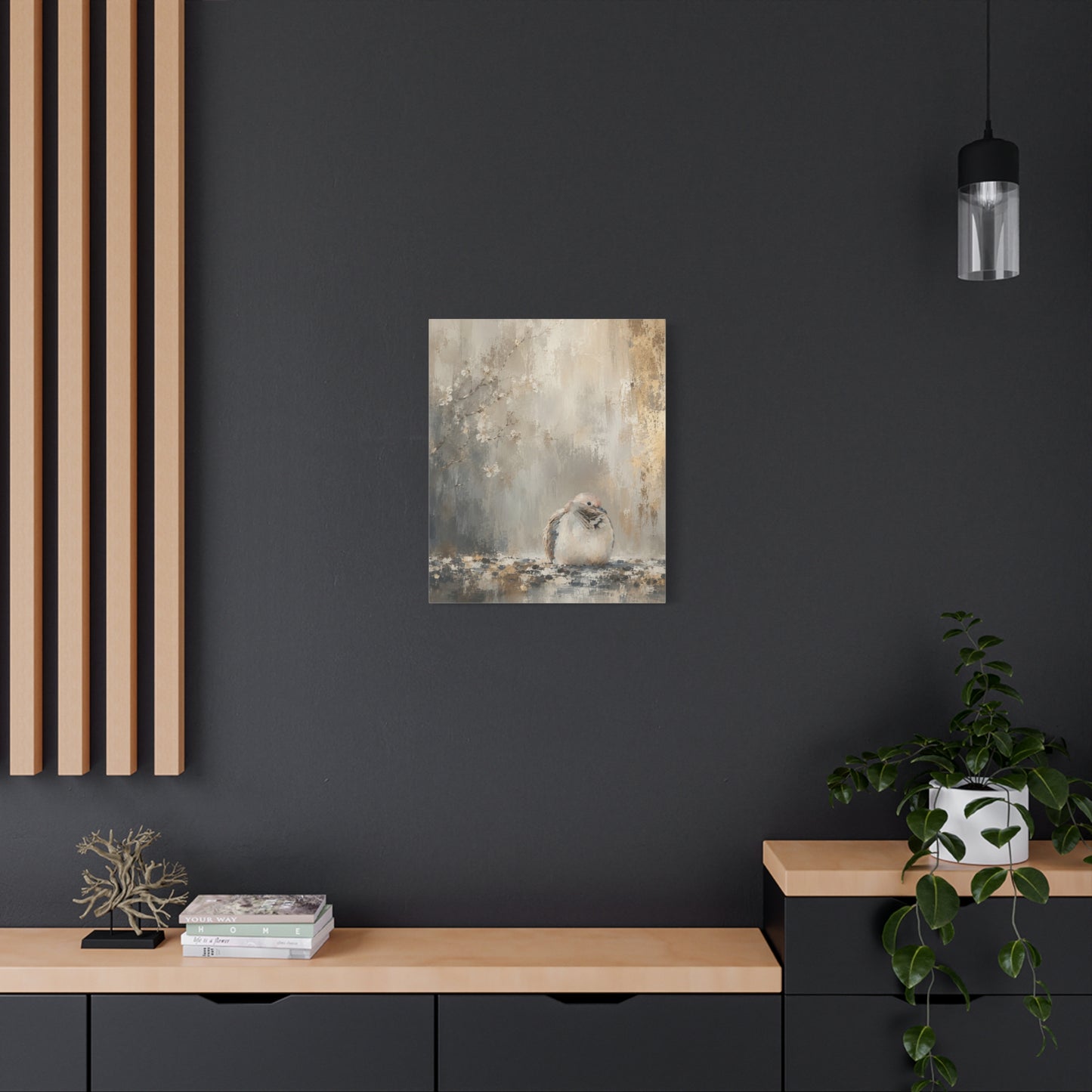 Dove Light Abstract Canvas Print