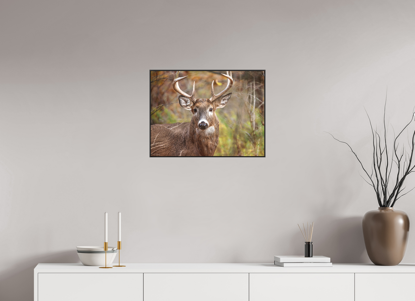60 x 45 cm, Photo Print Under Acrylic Glass 2mm, Matte Woodland Buck | Acrylic Glass Fine Art Print