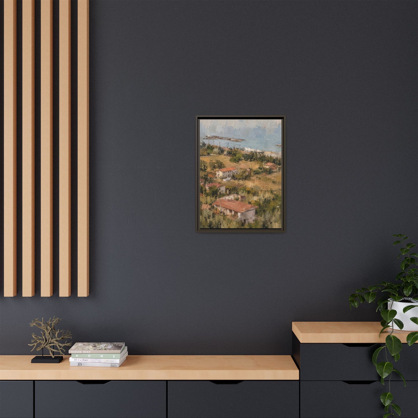 Paola Calabria Abstract Framed Canvas Print