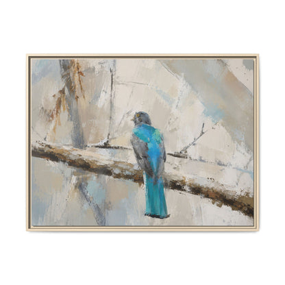 Trogon Abstract Framed Canvas Print