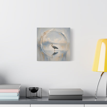 Great Blue Heron Abstract Canvas Print