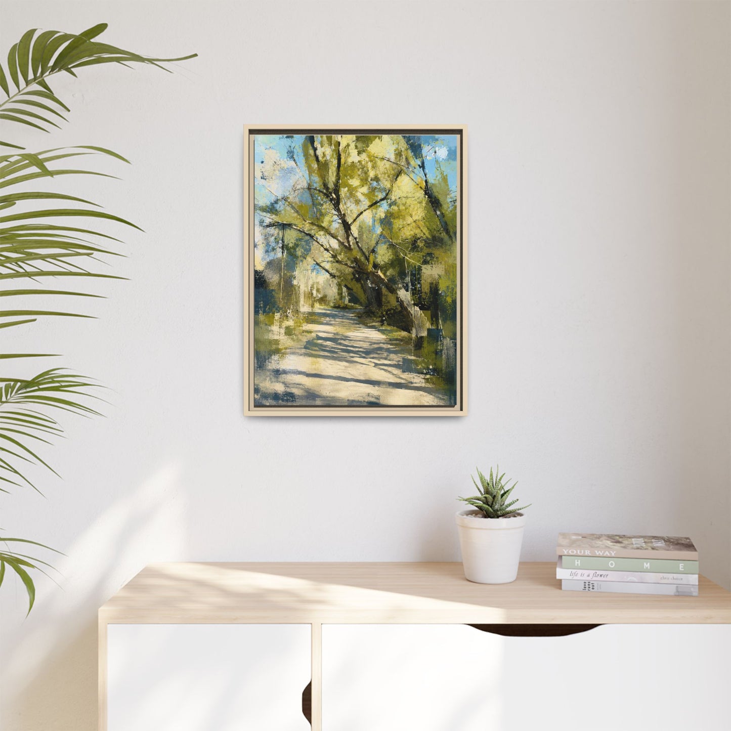 Willow Park Abstract Framed Canvas Print