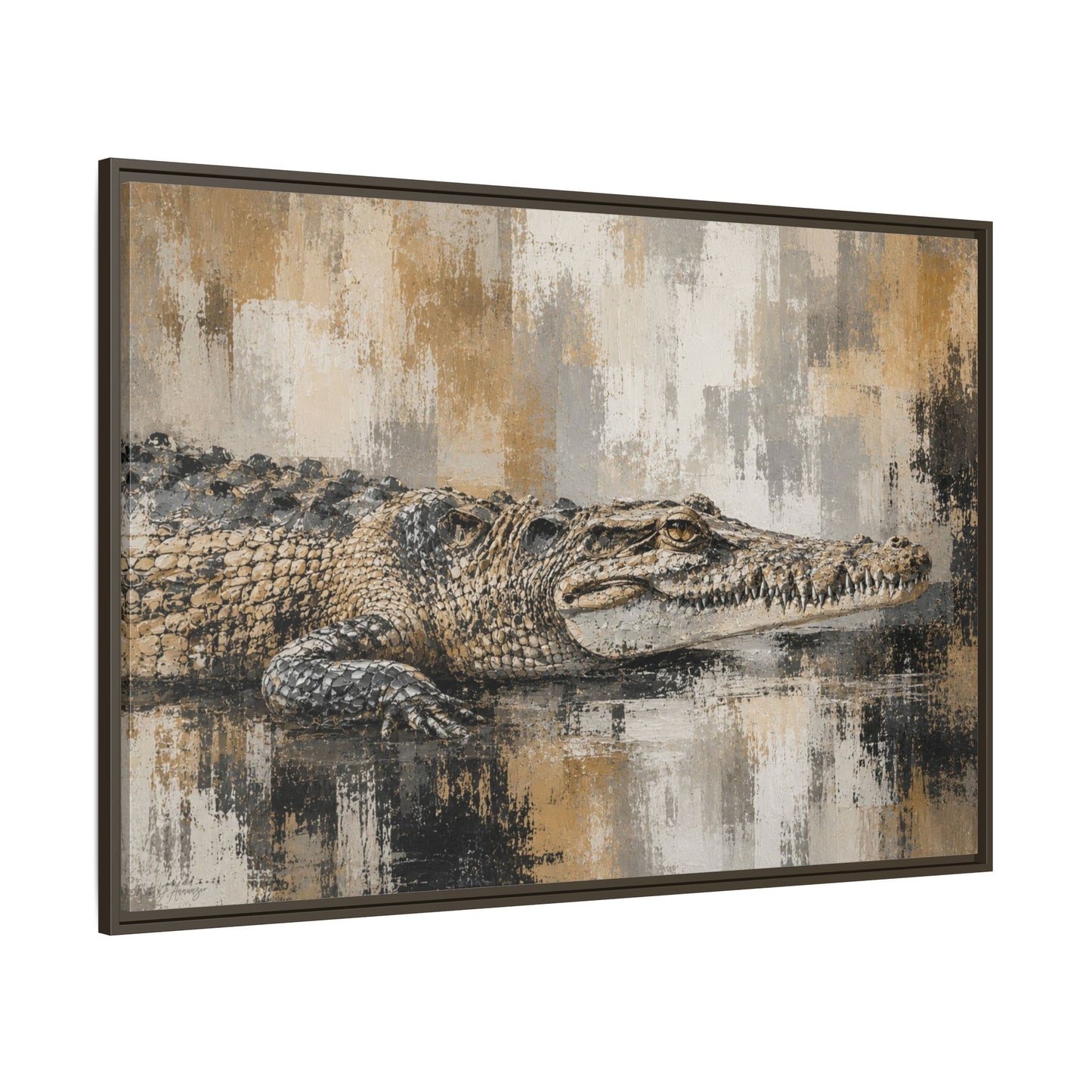 Oaxacroc Abstract Framed Canvas Print