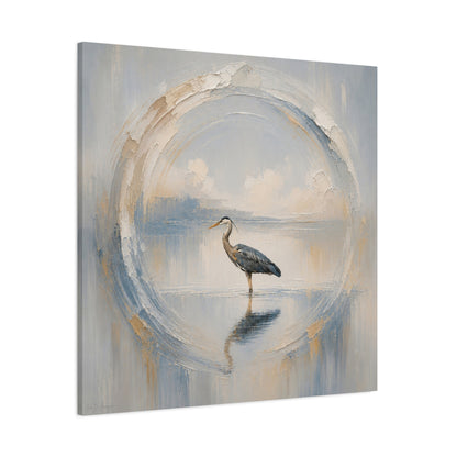 Great Blue Heron Abstract Canvas Print