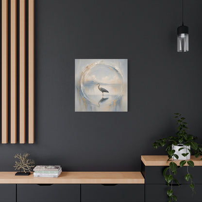 Great Blue Heron Abstract Canvas Print
