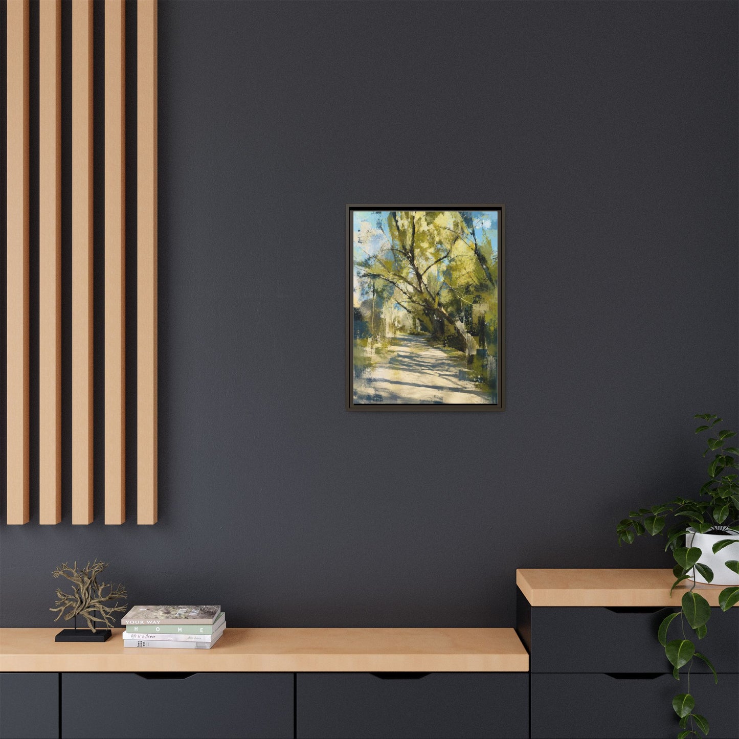 Willow Park Abstract Framed Canvas Print