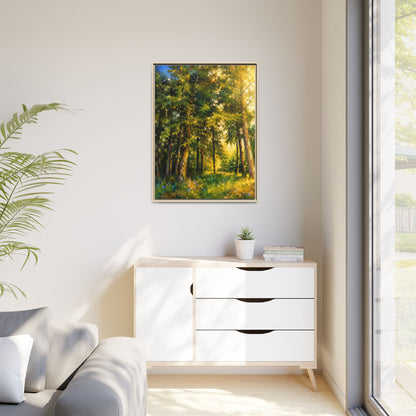 Apsley Forest Abstract Framed Canvas Print