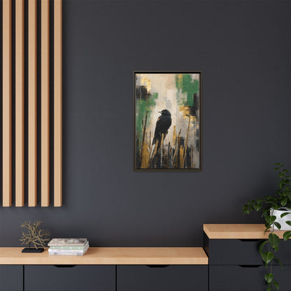 Blackbird Abstract Framed Canvas Print