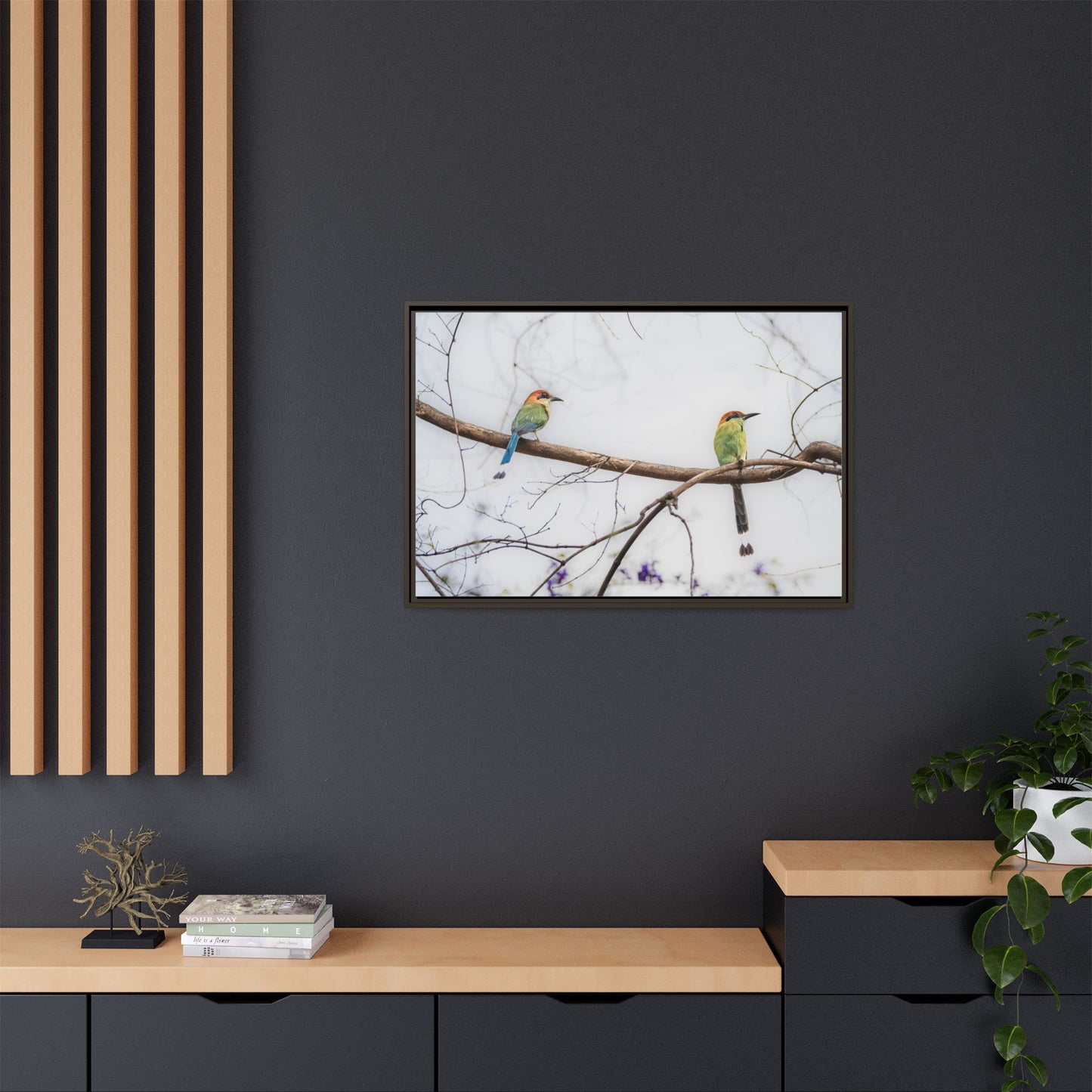 Twin Motmot | Framed Canvas