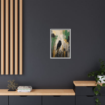 Blackbird Abstract Framed Canvas Print