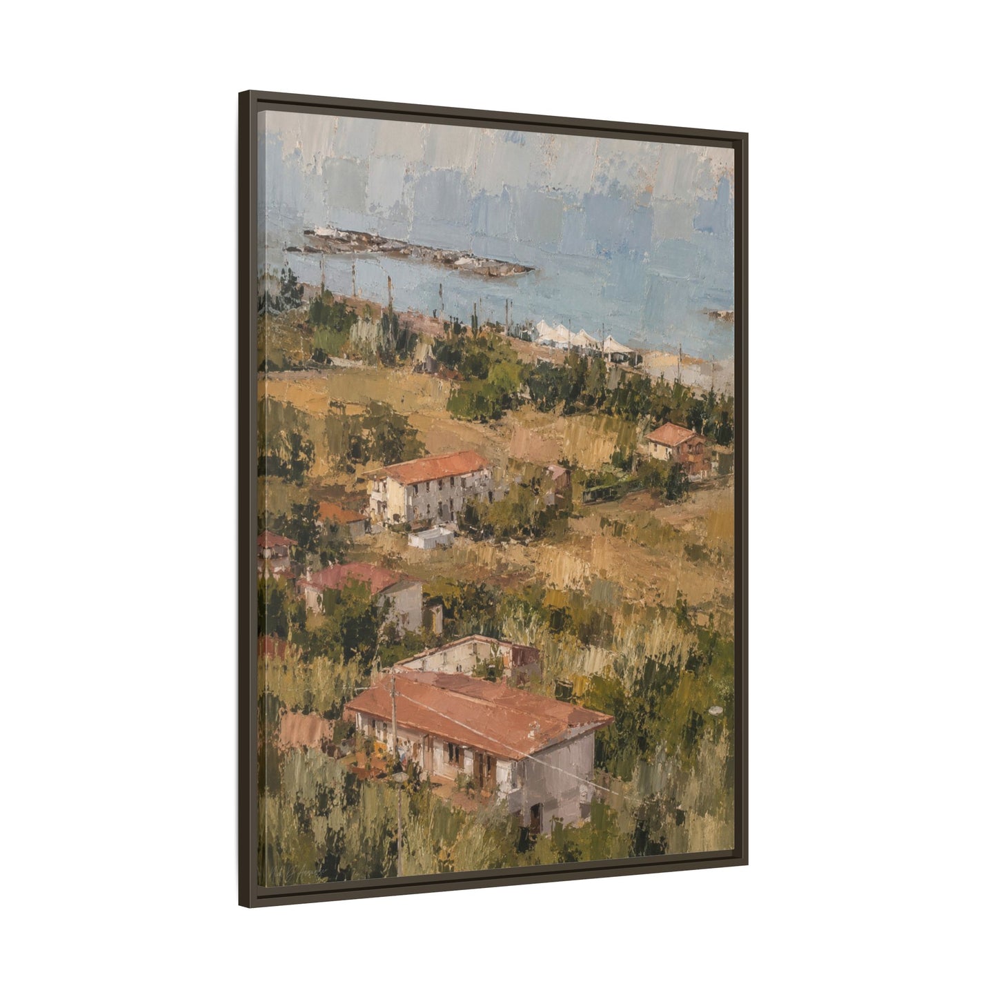 Paola Calabria Abstract Framed Canvas Print