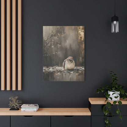 Dove in Shadow Abstract Canvas Print