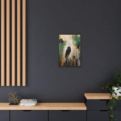 Blackbird Abstract Framed Canvas Print