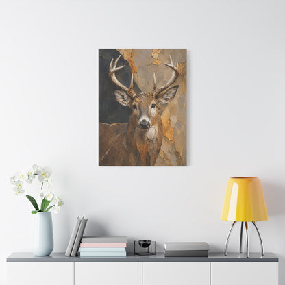 Woodland Buck Abstract Canvas Print