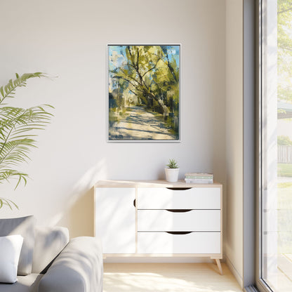 Willow Park Abstract Framed Canvas Print