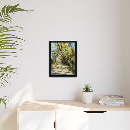 Willow Park Abstract Framed Canvas Print