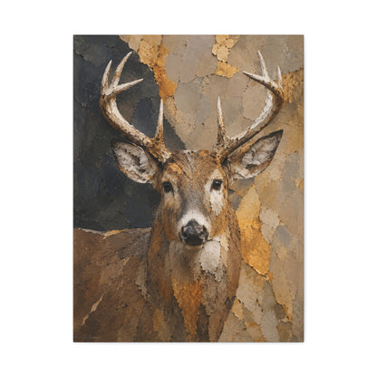 Woodland Buck Abstract Canvas Print