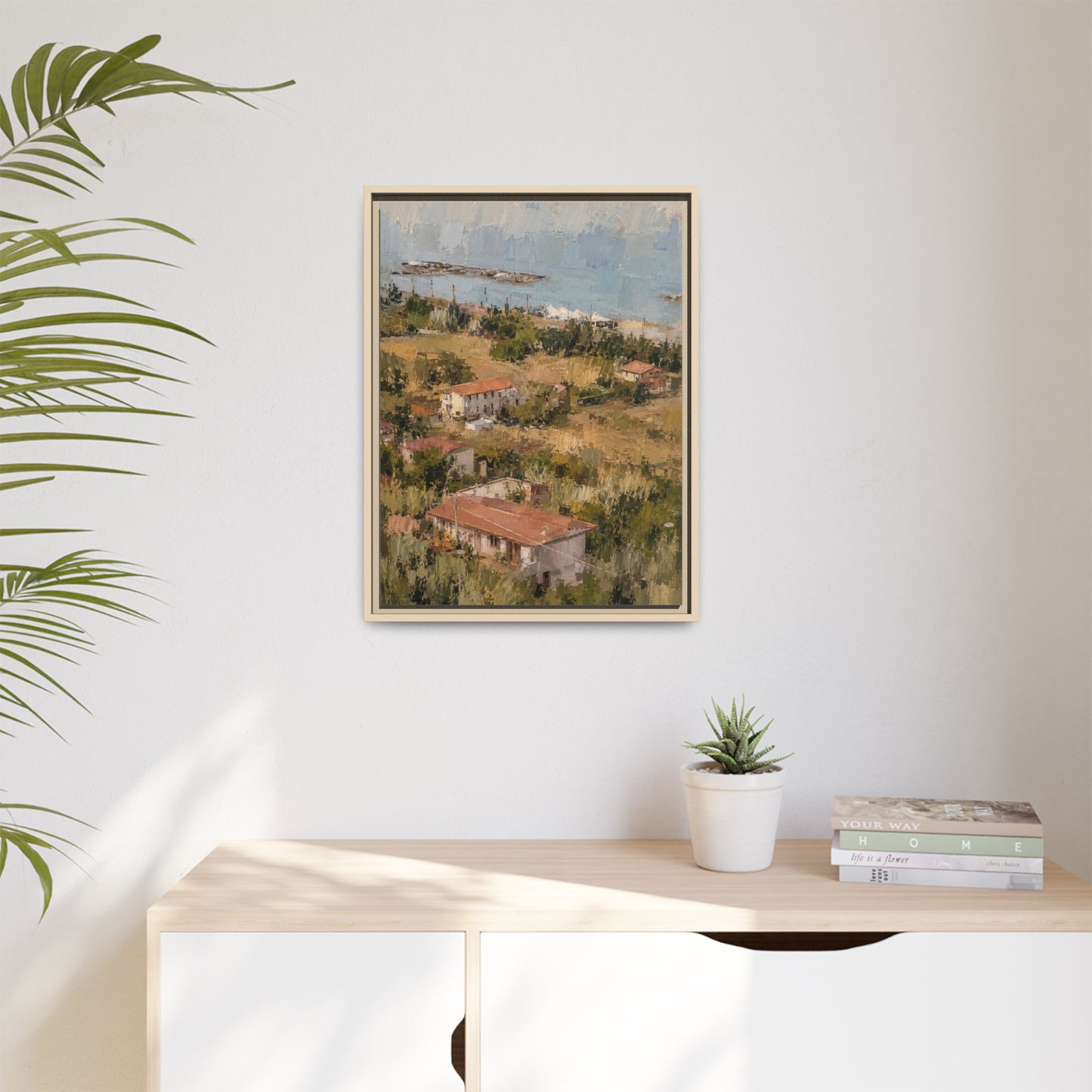 Paola Calabria Abstract Framed Canvas Print