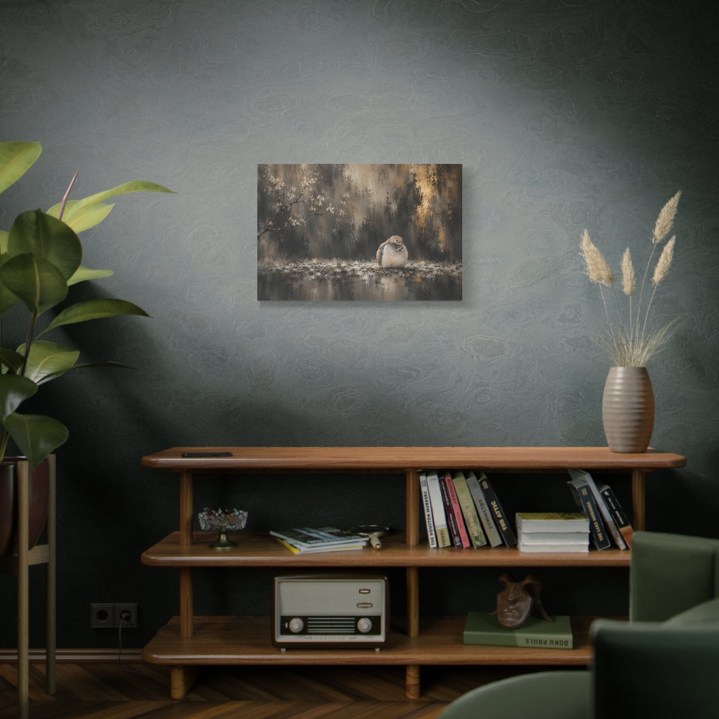 Dove Dark Abstract Canvas Print