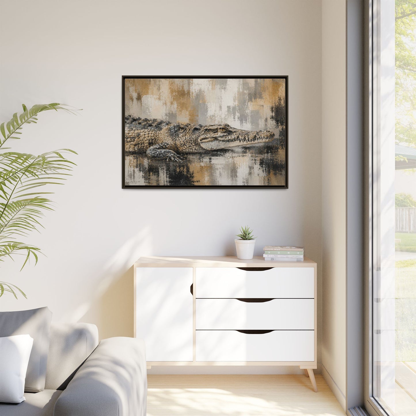 Oaxacroc Abstract Framed Canvas Print