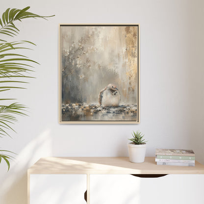 Dove Light Abstract Framed Canvas Print