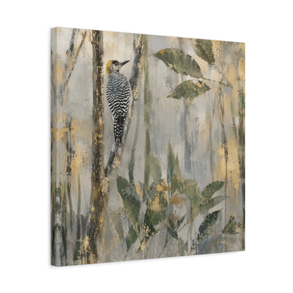 Golden-Cheek Abstract Canvas Print