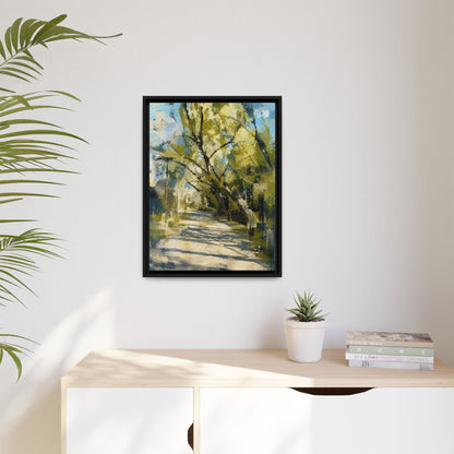 Willow Park Abstract Framed Canvas Print
