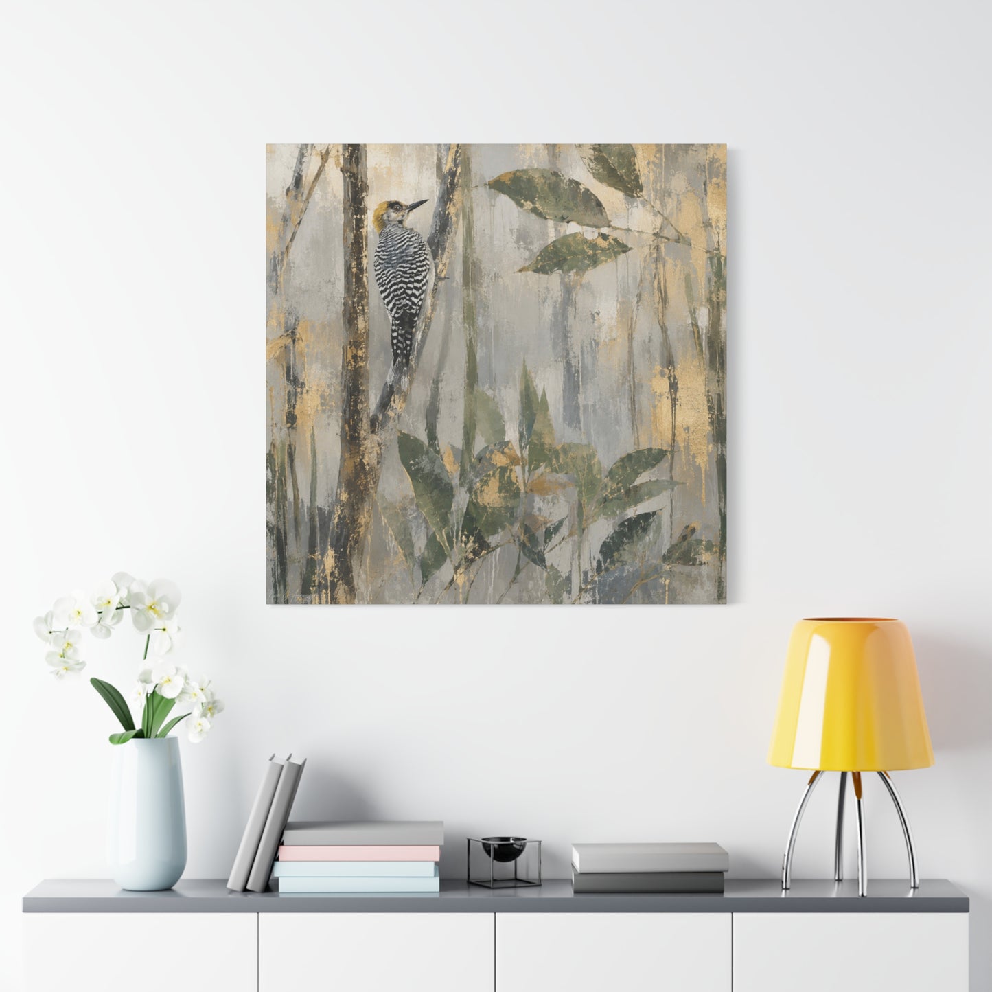 Golden-Cheek Abstract Canvas Print