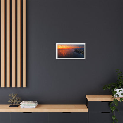 Puerto Escondido Sunset Abstract Framed Canvas Print