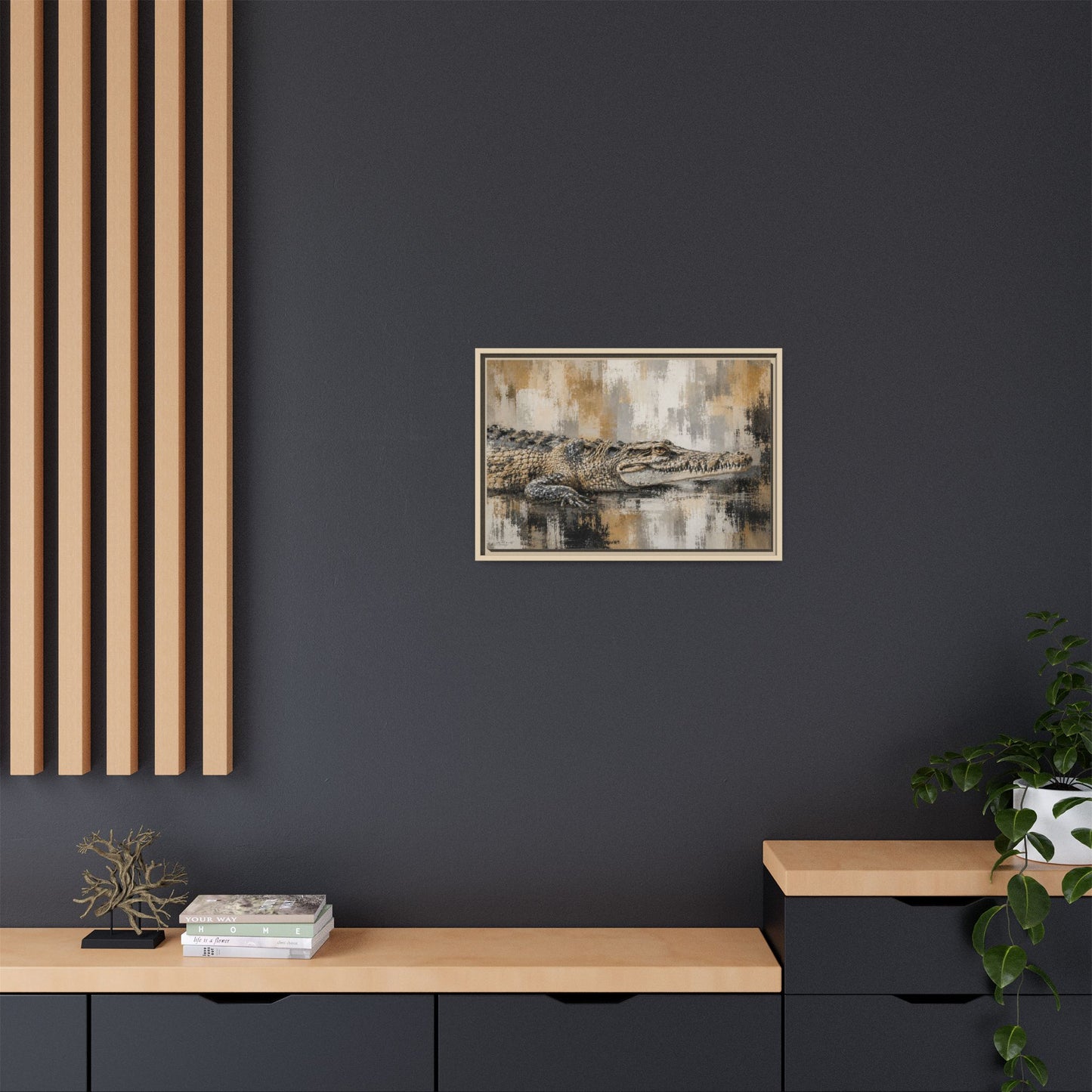 Oaxacroc Abstract Framed Canvas Print