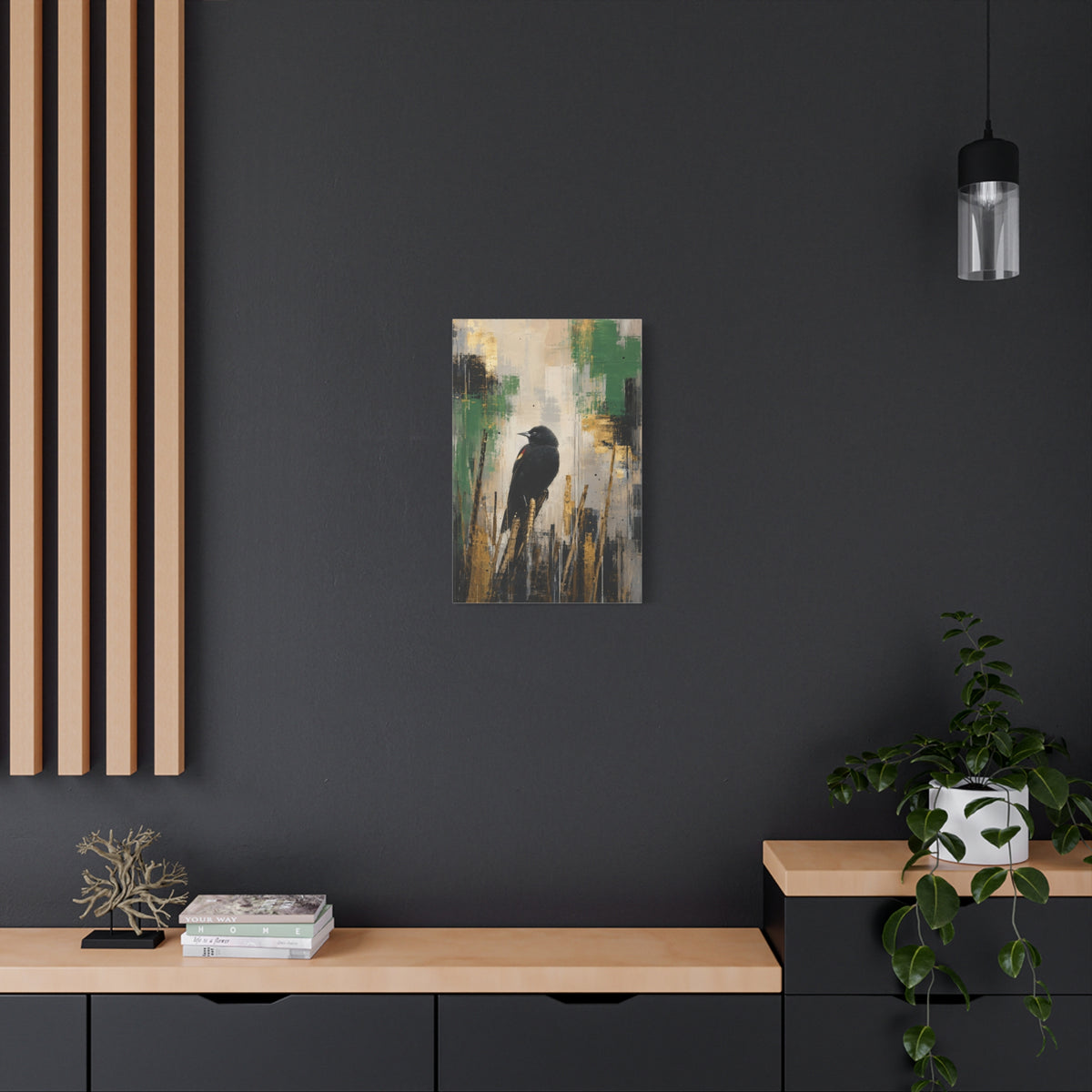 Blackbird Abstract Canvas Print
