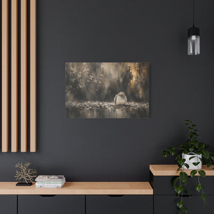 Dove Dark Abstract Canvas Print