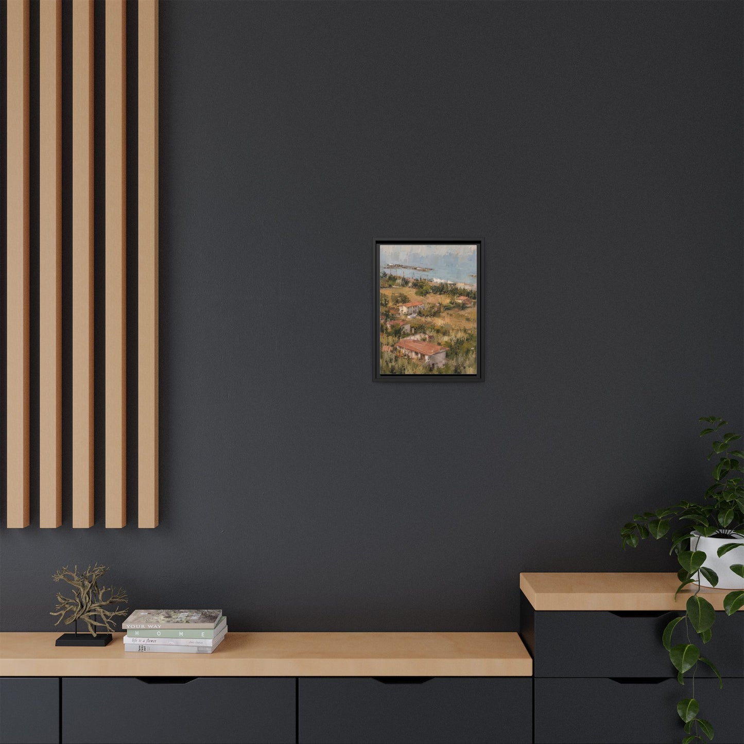 Paola Calabria Abstract Framed Canvas Print