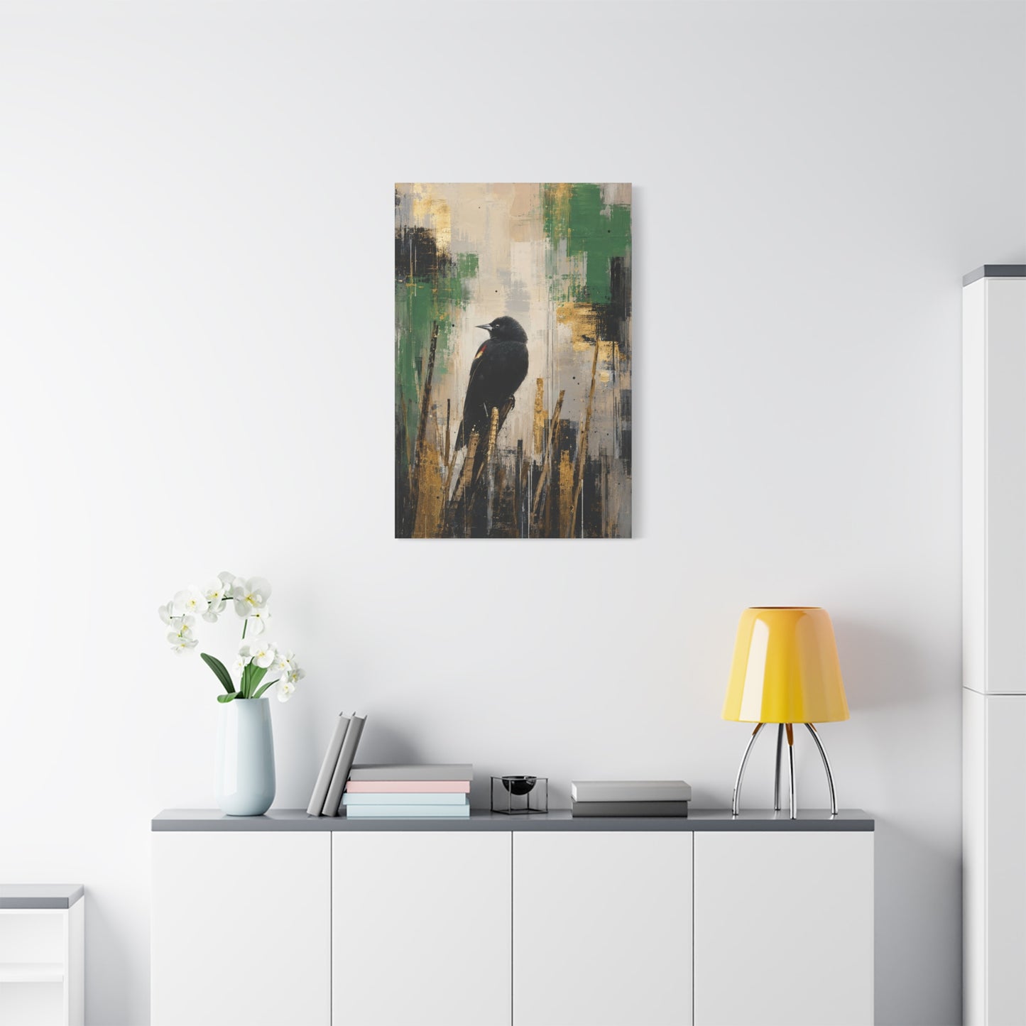 Blackbird Abstract Canvas Print