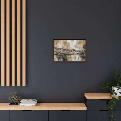 Oaxacroc Abstract Framed Canvas Print