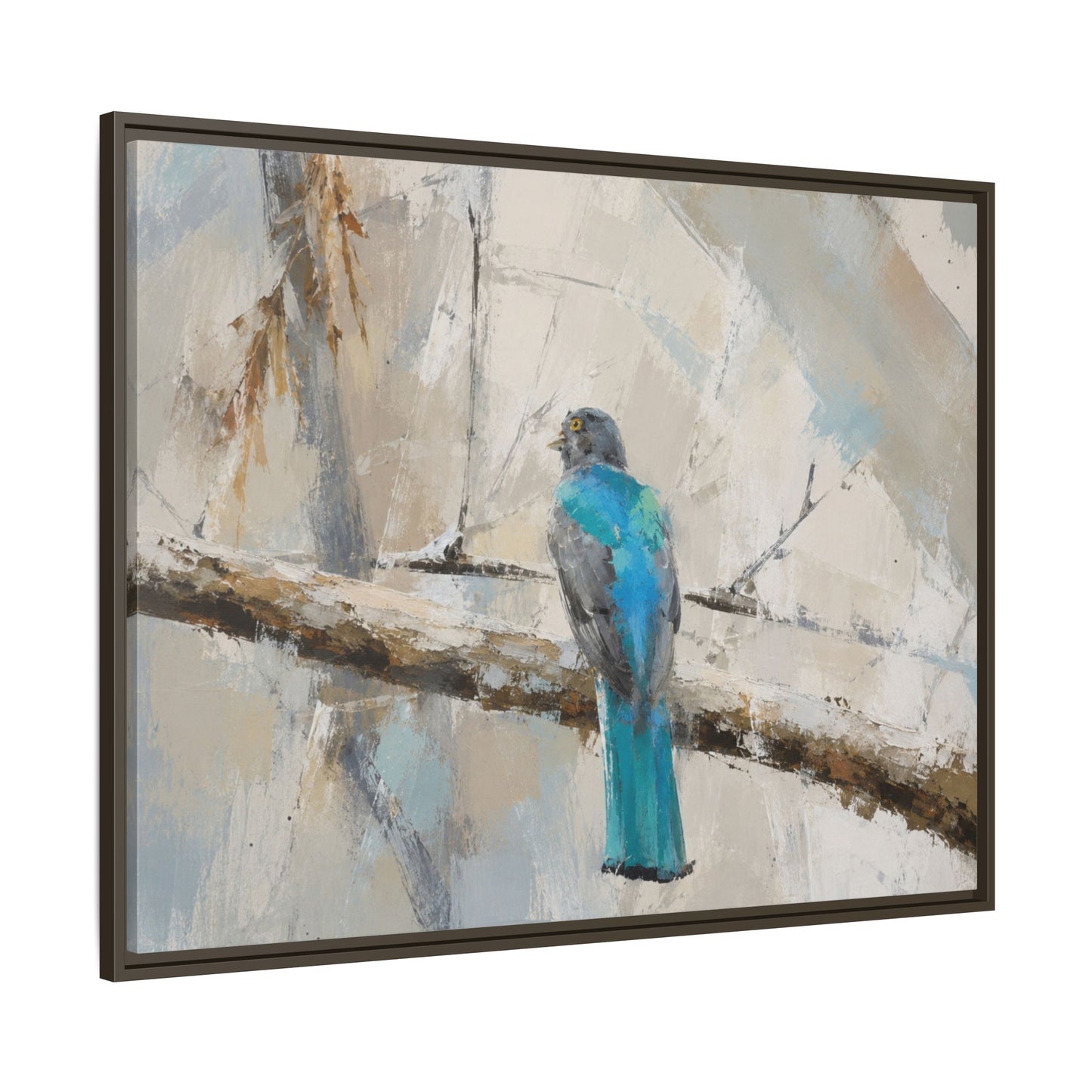 Trogon Abstract Framed Canvas Print