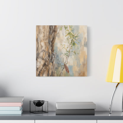 Pacific Screech Owl Abstract Canvas Print