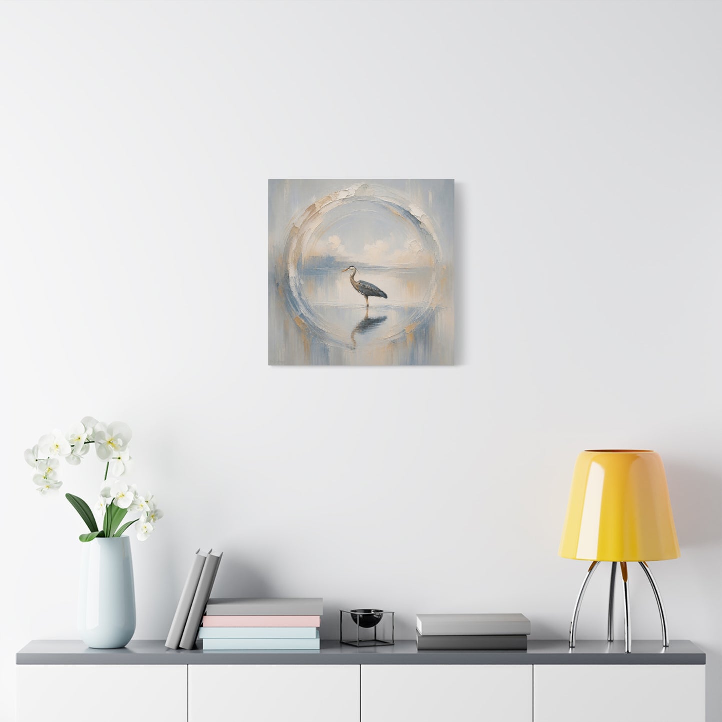 Great Blue Heron Abstract Canvas Print