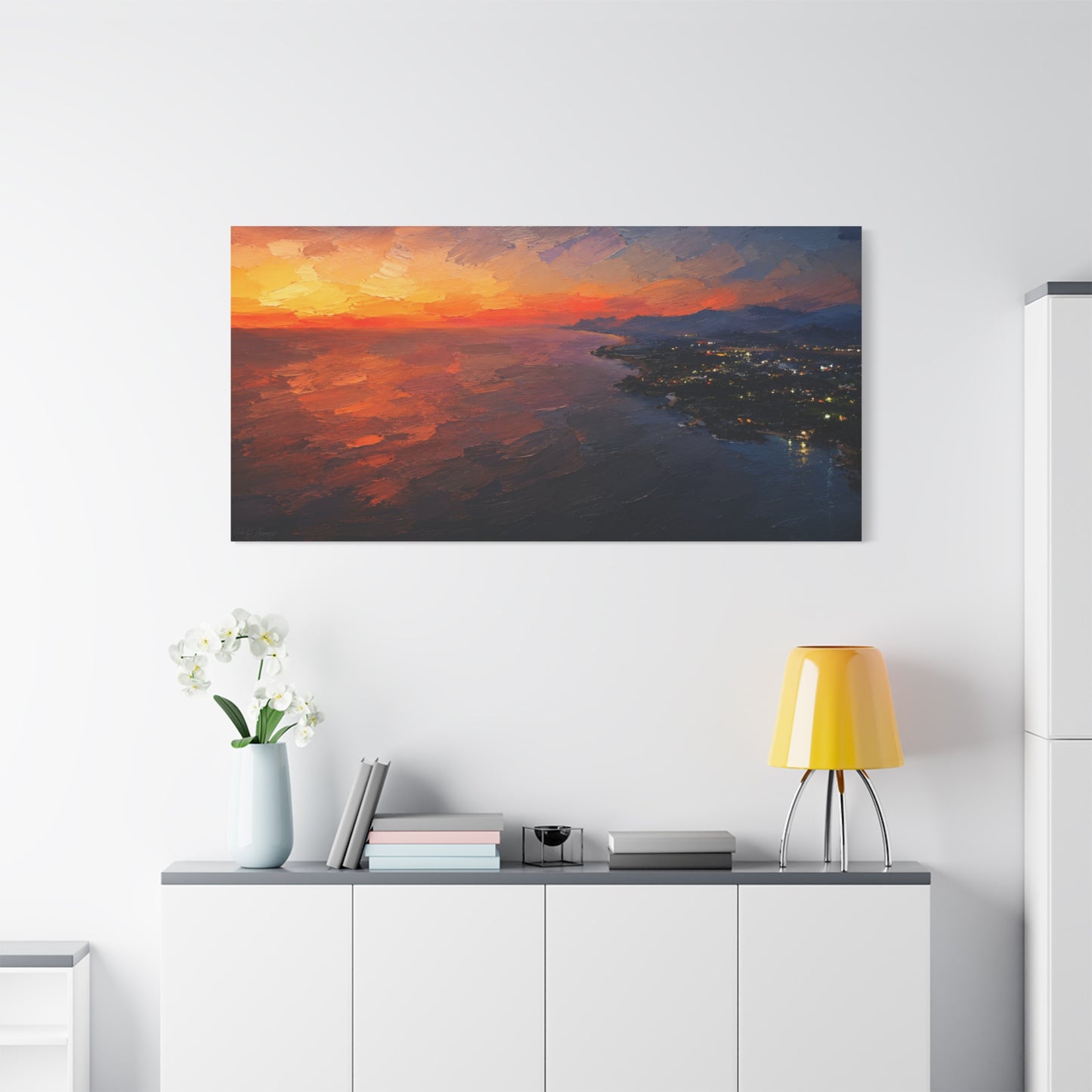 Puerto Escondido Sunset Abstract Canvas Print