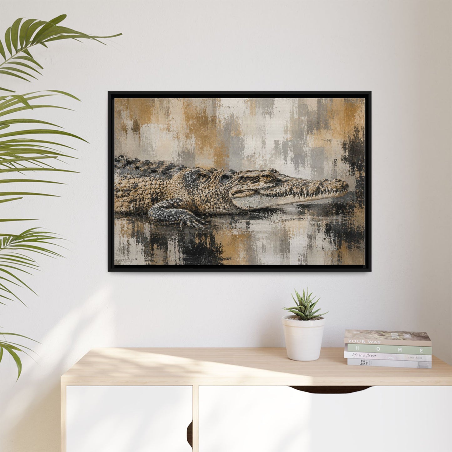 Oaxacroc Abstract Framed Canvas Print