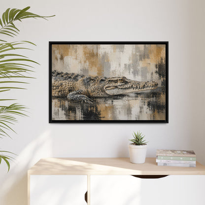 Oaxacroc Abstract Framed Canvas Print