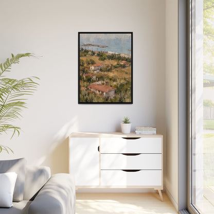 Paola Calabria Abstract Framed Canvas Print