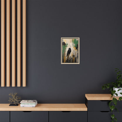 Blackbird Abstract Framed Canvas Print