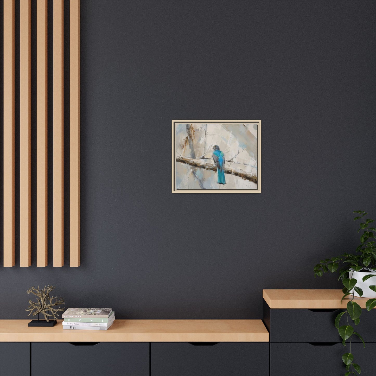 Trogon Abstract Framed Canvas Print