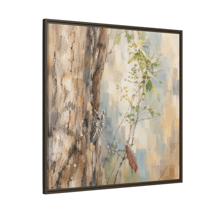 Pacific Screech Owl Abstract Framed Canvas Print