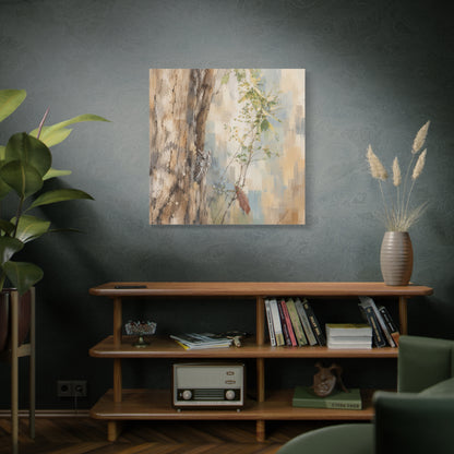 Pacific Screech Owl Abstract Canvas Print
