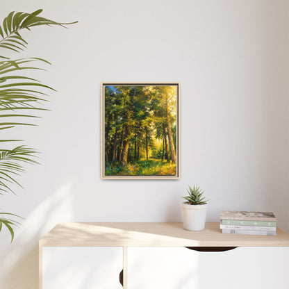 Apsley Forest Abstract Framed Canvas Print