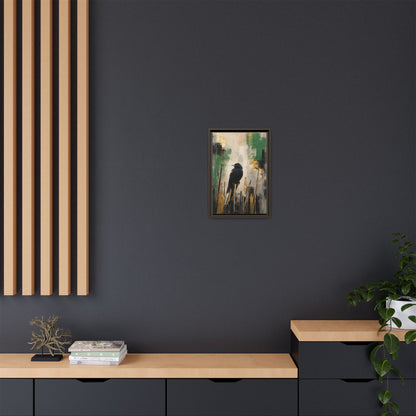 Blackbird Abstract Framed Canvas Print