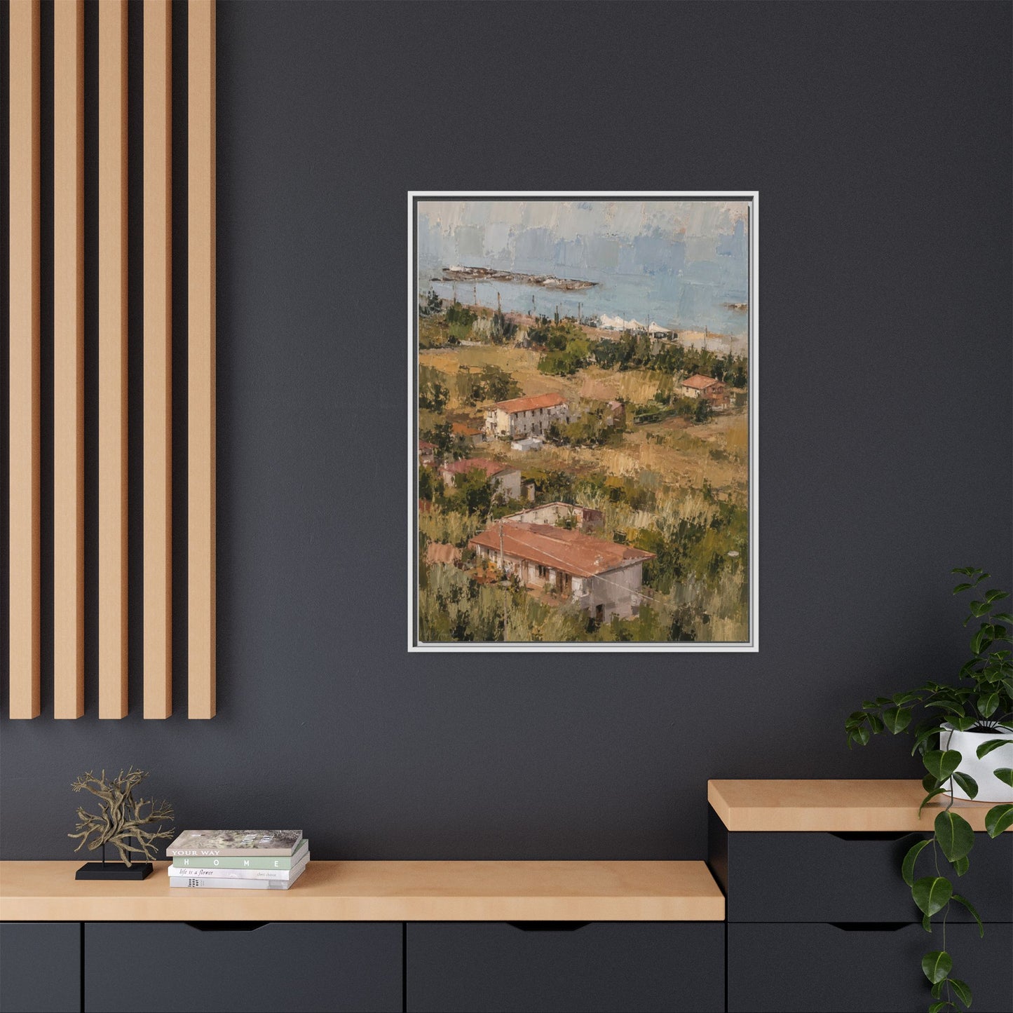 Paola Calabria Abstract Framed Canvas Print