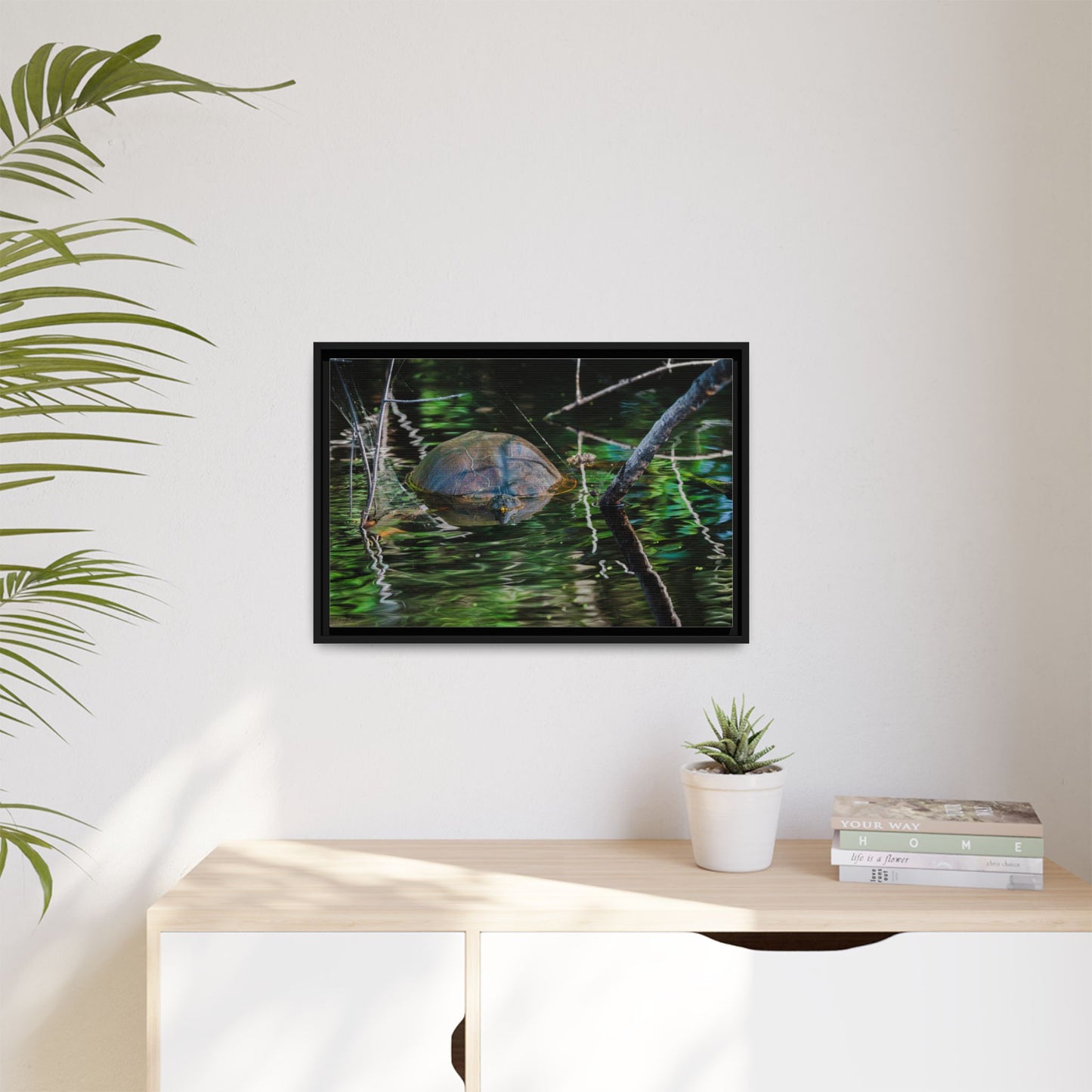 Untitled (Painted Turtle) | Framed Canvas